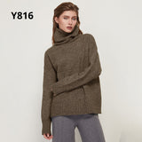 Autumn Winter Women Knitted Turtleneck Wool Sweaters 2021 Casual Basic Pullover Jumper Batwing Long Sleeve Loose