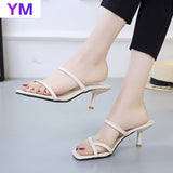 New Women Sandals Leather Yellow Sexy Pumps Fashion Wedding Stiletto Zapatillas Mujer Casa Sapatos Femininos Sandals Women
