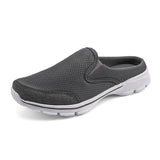 o'clock Large Size Men Casual Mules Super Light Mesh Breathable Male Flats Shoes Outdoor Wear-resisting Slip-on