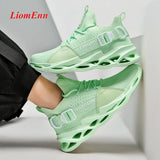 Sneakers Women's Flat Tennis Shoes White Green Yellow Running Sneakers Light Breathable Mesh basket femme Big Size
