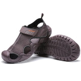 Summer Men's Sandals Breathable Mesh Beach Shoes Outdoor Casual Shoes Sneakers Non-Slip Soft Bottom Hole Sandals