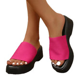 Breakj Summer New Fish Mouth Thick Solid Color Wearing Casual Dew Type Beach Cool