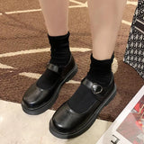 loli sweet Girls Lolita Shoes Patent Leather Women Mary Janes Shoes Platform Woman Round Toe Ladies Shoes Black women