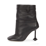 Breakj 2023 New Flat Head Low Tube Women's Boots Ultra-High Shape Slim Heel Women's Fashion