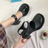 Korean shoes woman heels lolita shoes japanese school student uniform Suits Shoes Girl Cosplay Shoes lolita shoes