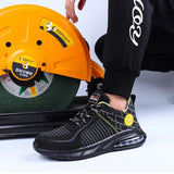 Footwear Man Work Shoes Men's Cushioning Safety Shoes Indestructible Lightweight Men Boots Steel Toe Shoes