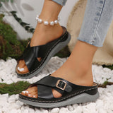 Breakj Summer New Sloped Sandals Type Beach Sandals Women's Large Size Women's