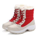 Boots for Women Winter Platform Shoes Thigh High Boots Waterproof Keep Warm with Thick Fur Heels Botas Mujer 2020