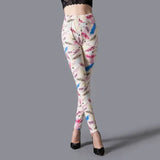 Leggings Women Colorful Digital Print Sexy Leggings Stretch Workout Push Up Trousers Fitness