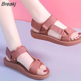 Women's Versatile Flat Beach Shoes 2023 Summer New Fashion Outwear Roman Shoes Womens