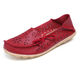Ballet Flats Genuine Leather Shoes Woman Slip On Loafers Flats Soft Oxford Shoes Casual Sapato Feminino Plus Size