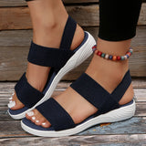Breakj Sandals Women's Summer Thick-Sed Flats Fish Mouth Tight Size Sandals Women's Shoes