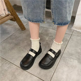 shoes Women Mary Janes Shoes Buckle Lolita Shoes Black Platform on Flat Retro Casual Shoes Girls zapatos mujer