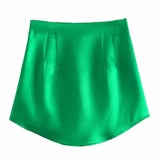 Women Sexy Mini Skirt High Street Solid Color Side Zipper Pencil Skirts Ladies Casual Slim Skirt Chic Mujer