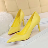 Breakj Korean Version Of Fashion Simple Women's Shoes Show Thin High Heels Fine Heel Super High Heel Shallow Mouth