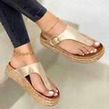 Women Sandals Fashion Retro Women Shoes Outdoor Breathable Slip-On Ladies Footwear Non-Slip Walking Flip Flops Large