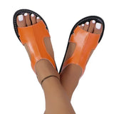 Breakj Sandals Women 2025 Summer New Round Toe Side Empty Bag Behind The Back To Wear Large-Size