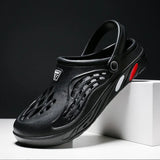 Breakj Summer New Men's Hole Shoes Breathable Beach Shoes Outdoor Half Drag Bag Head Personality Cold