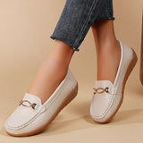 Breakj Spring And Autumn Single Shoes Women's Mother Shoes Women's Anti-Slip Soft-Soled Bean Shoes Slopes And Large-Size Casual Women's