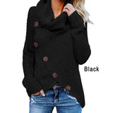 Solid Knited Sweaters Women Autumn Irregular Hem Buttons Knitted Pullover Female Korean Plus Size Jumper