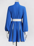 Design Sense Splicing Top Dress 2025 New Fashion High-End Retro Strap To Receive Waist-Skinny Coat Female