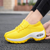 Sneakers Women Flats Breathable Casual Shoes Flats 6 Colors Wedges Sneakers for Women Mesh Sock Zapatos De