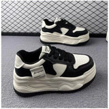 Breakj Appearance Level Super Increased Dad Shoes Black And White Panda Matching Fashion Shoes Breathable Commuting Students