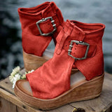 Women Sandals Casual Wedge Heels Sandals With Platform Chaussure Femme Retro Summer Shoes For Women High Heels Sandalias