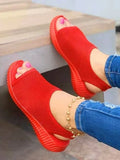 Summer Women Shoes 2022 Mesh Fish Platform Shoes Women's Closed Toe Wedge Sandals Ladies Light Casual Sandals Zapatillas