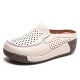 Breakj Summer Women's Leisure Comfortable Mother Cool Drag Fashion Rocking Shoes Thick-Soled Loose Cake Bun Half