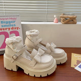 New Lolita Shoes 2022 Sweet Bow Platform Shoes Retro Mary Jane Shoes Japanese JK Uniforms High Heels College Girls Women's