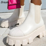 Autumn Women Shoes Fashion Women's Boots Platform Ankle Boot Motorcycle Thick Heel Boot Female Chelsea Women's Short