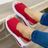 Platform Sandals Female Strap Summer Shoes Wedge Comfortable Sandals Ladies Slip-on Flat Sandals Women Sandalias