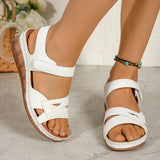 Breakj New Large-Size Casual Fish Mouth Sandals Roman Sandals Wearing Magic Sticker And Thick-Soled Sandals