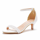 Breakj Cm Light Mouth With Low Heel High Heel Gold Pearl Wedding Dress Bridal Banquet