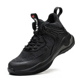 Lightweight Safety Shoes Steel Toe Work Breathable Ankle Boots Work Sneakers Men Shoes Anti-smash Work Boots Plus Size