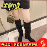 Breakj Knight Boots Women 2025 Autumn And Winter New Folding Pile Boots But Knee Boots West Cowboy