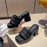 Sandals And Slippers For Women's 2023 Summer New French Style Simple Casual Sandals With Thick