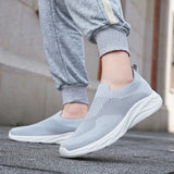 Breakj Men's Shoes Fly-Weaving Mesh Breathable One-Legged Casual Shoes Light Sports Casual Running Shoes