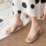 Ribbon Sandals Fairy Style 2023 New Sandals With Thick Heels And