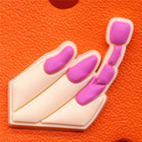 Sale 1pcs Cosmetic Style Shoe Charms Accessories Perfume Nail Polish Rouge PVC Croc jibz Buckle for Kids Party Xmas