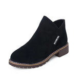 Boots, Women's Boots, Scrub Leather, Autumn New Ladies' And Students' Shoes, Flat-Soled, Thick-Soled Women's Boots, Size