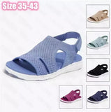 Shoes Summer 2021 Fish Flying Velcro Women Casual Sandals Comfort Flat Sneaker Sandals Women's Size 43 Zapatillas