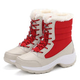 Boots for Women Winter Snow Boots Chunky Platform Waterproof Non-slip Warm Shoes Woman Boots Plus Size Casual Mid