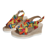 Breakj Summer New Large-Size Women's Shoes 40-43 Fashion Color Slopes And Beach