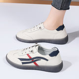 Breakj Leather Small White Shoes Women 2024 Spring New Cowhers Pedal Casual Beef Bottom Flat Soft Sole