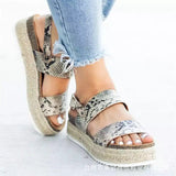 Women Sandals 2019 Platform Sandals Wedges Shoes Ladies Peep Toe Gladiator Sandalias Mujer Summer Shoes Linen Wedge Heel
