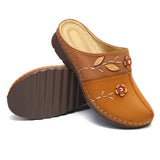 Breakj 2023 Summer Women's Shoes Large Size Sandals Flower Wedge Women's