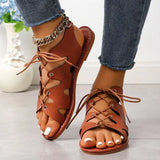 Size Women's Shoes In The Summer Of 2024, The New Strapped Fish Mouth Flat-Soled Roman Shoes Leisure Women's