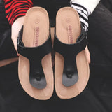 New Men's PU Leather Mule Clogs Slippers High Quality Soft Cork Flip Flops Buckle Slides Footwear For Men Women